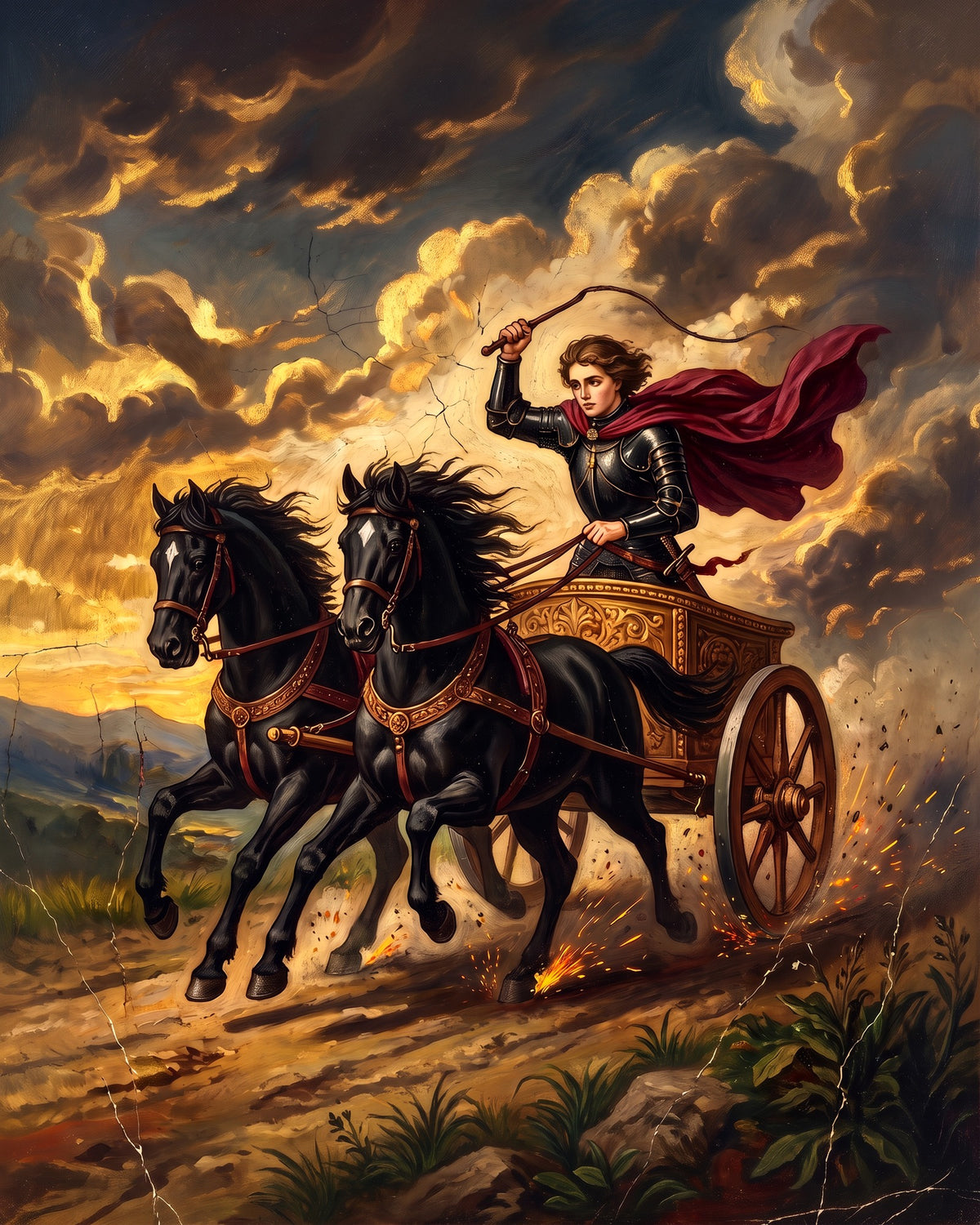 Îndrăzneț – pictură în stil tarot: Carul