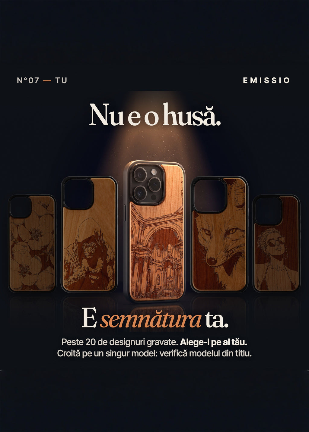 Peste 20 de designuri gravate Emissio – e semnătura ta