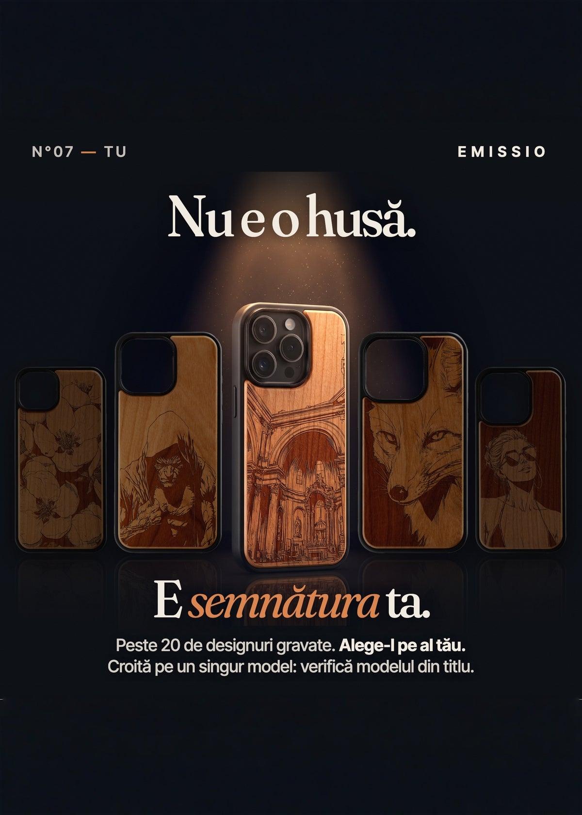 Peste 20 de designuri gravate Emissio – e semnătura ta